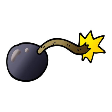 yuvarlak çizgi film bomba doodle