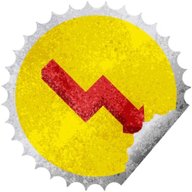 performans ok grafik vektör çizim yuvarlak etiket damga