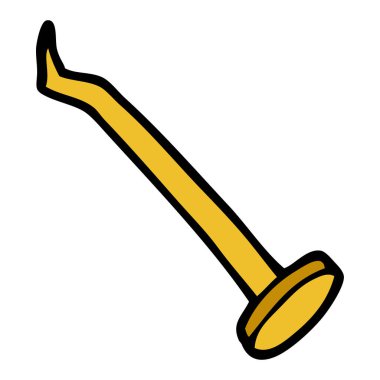 karikatür doodle çivi, vektör, illüstrasyon