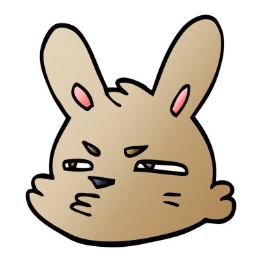 çizgi film doodle huysuz tavşan