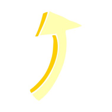 çizgi film doodle işaret eden ok