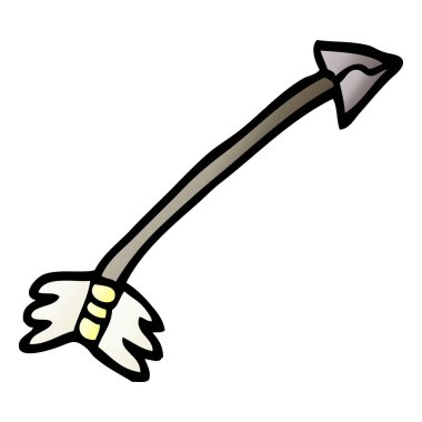 çizgi film doodle uçan ok