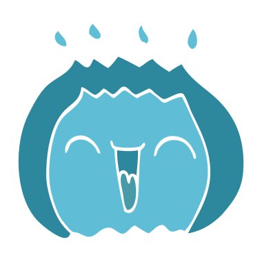 çizgi film doodle gülme gazı alev