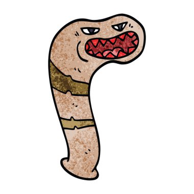 karikatür canavar sülük doodle