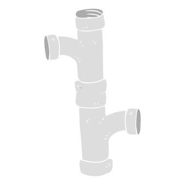 Boru düz renkli çizimi