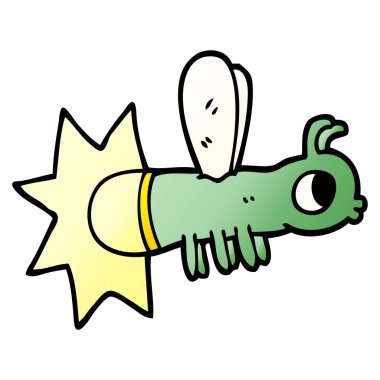 çizgi film doodle kızdırma böcek