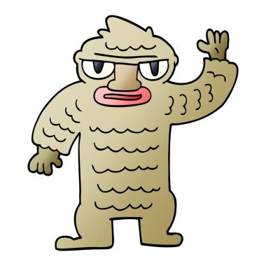 çizgi film doodle büyük yeti