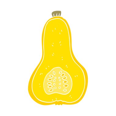düz renk illüstrasyon butternut Squash