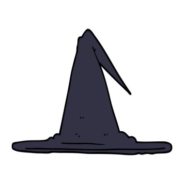 çizgi film doodle cadı şapka
