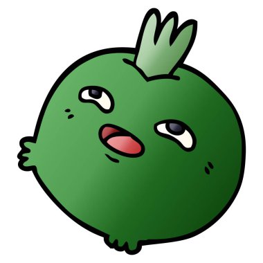 çizgi film doodle mutlu kök sebze