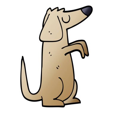 karikatür doodle köpek beyaz