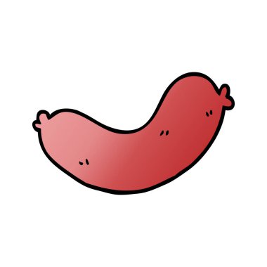 sosis, vektör, illüstrasyon karikatür doodle