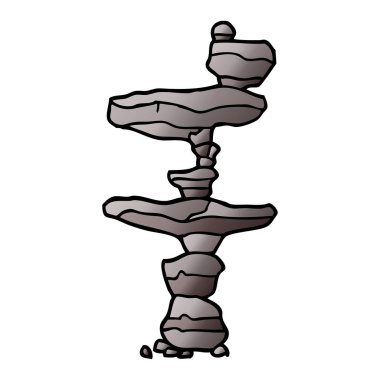 çizgi film doodle kayalar beyaz arka plan üzerinde