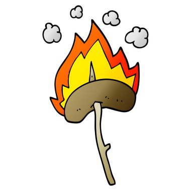 Sosisli sandviç çizgi film doodle