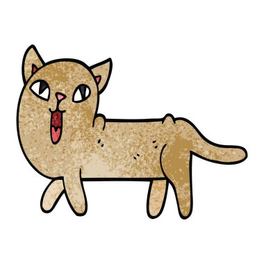 çizgi film doodle komik kedi