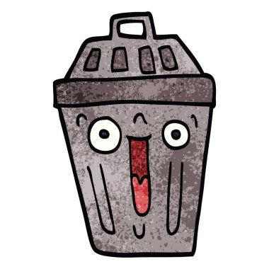 çizgi film doodle atık kutusu