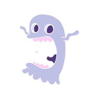 Doodle ürkütücü hayalet çizgi film