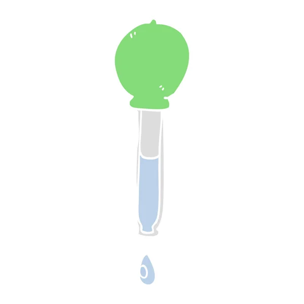 Flache Farbe Stil Cartoon Pipette — Stockvektor