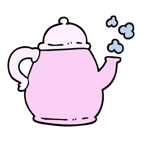 Hand Drawn Doodle Style Cartoon Tea — Stock Vector