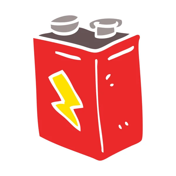 Cartoon Doodle Batterie Illustration — Stockvektor