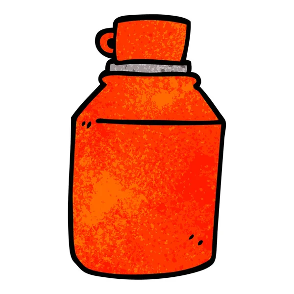 Cartoon Doodle Hot Drinks Flask — Stock Vector