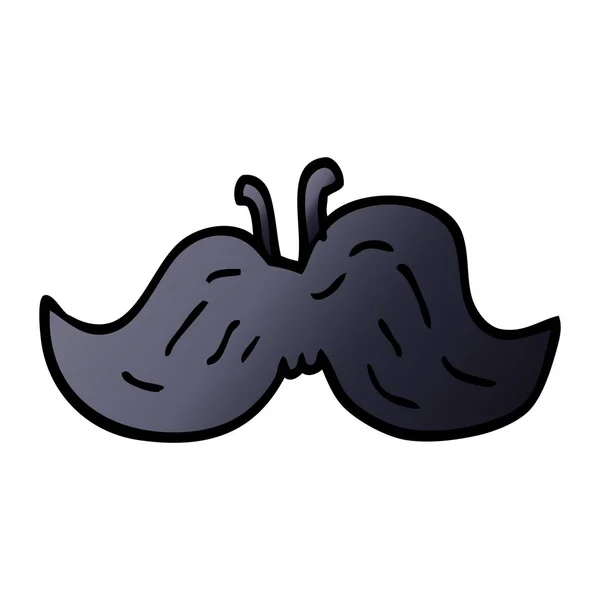 Dibujos Animados Doodle Bigote Vector Ilustración — Vector de stock