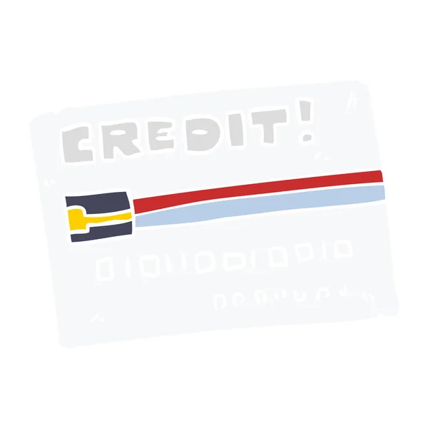 Egale Kleur Stijl Cartoon Creditcard — Stockvector