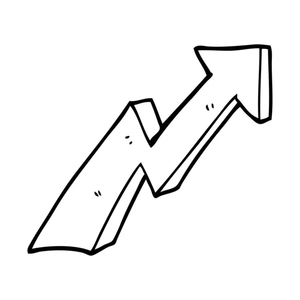 Zeichnung Cartoon Business Wachstumspfeil — Stockvektor