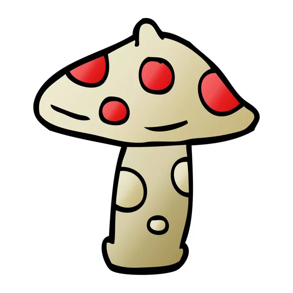 Dibujos Animados Doodle Toadstool Sobre Fondo Blanco — Vector de stock