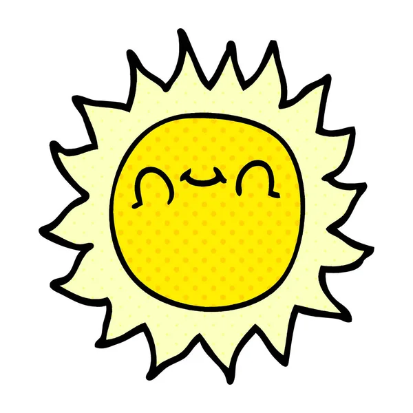 Cartoon Doodle Sunshine Vector Illustration — Stock Vector