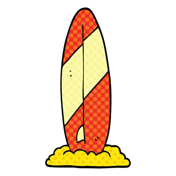 comic book style cartoon surf board