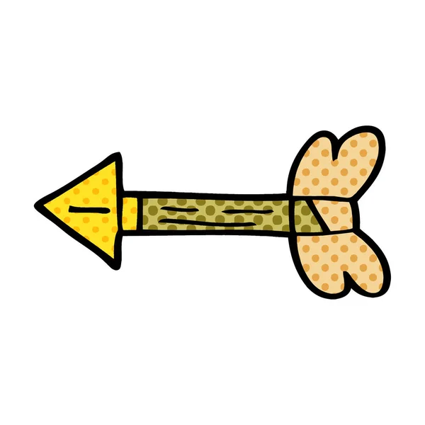 Cartoon Doodle Arrow Flying — Stock Vector