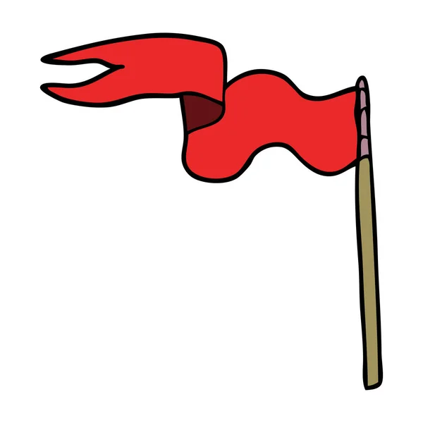 Dibujos Animados Doodle Bandera Vector Ilustración — Vector de stock
