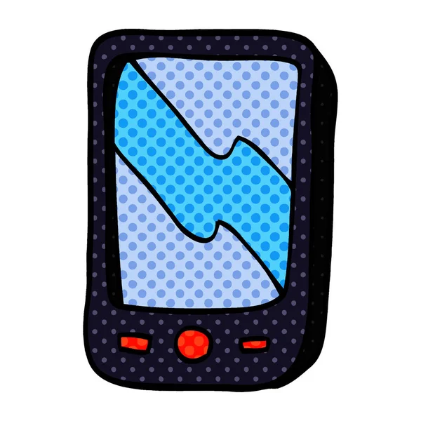 Kreslený Doodle Mobilní Telefon — Stockový vektor