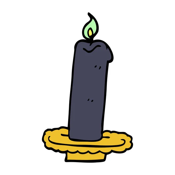 Γελοιογραφία Doodle Καίγοντας Κερί Απόκριες — Διανυσματικό Αρχείο
