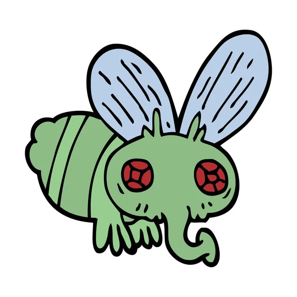 Garabato Dibujos Animados Una Mosca — Vector de stock