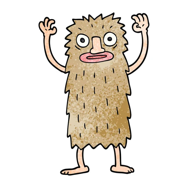 Dessin Animé Doodle Bigfoot Créature — Image vectorielle