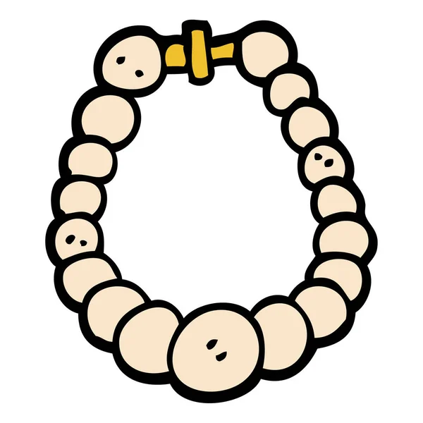 Cartoon Doodle Perlenkette — Stockvektor