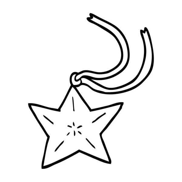 Negro Blanco Dibujos Animados Collar Estrellas — Archivo Imágenes Vectoriales