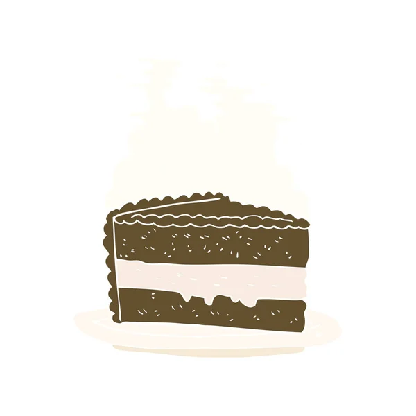 ケーキのフラット カラー イラスト — ストックベクタ