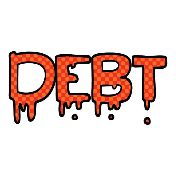 Мультипликационный Долговый Знак — стоковый вектор