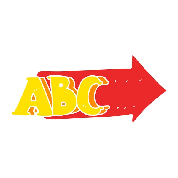 Flachfarbige Abbildung Des Abc Symbols — Stockvektor