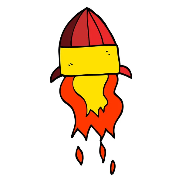 Kreslený Doodle Startu Rakety — Stockový vektor