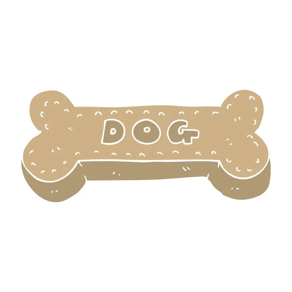 Επίπεδη Χρώμα Στυλ Καρτούν Σκυλί Μπισκότο — Διανυσματικό Αρχείο
