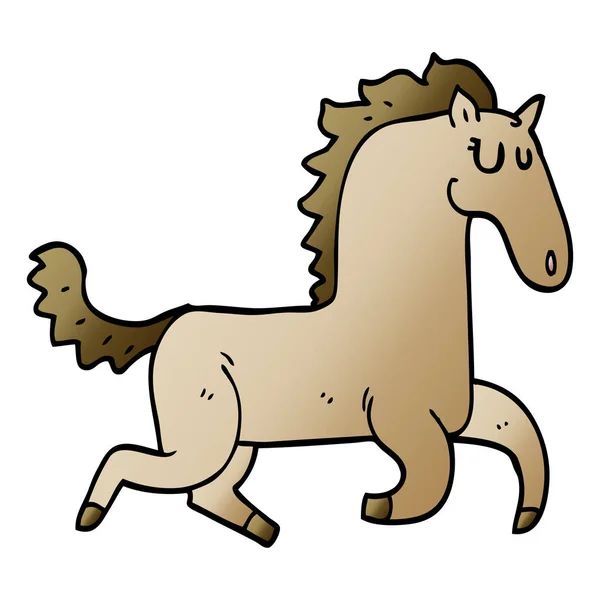 漫画落書き壮大な種牡馬 — ストックベクタ