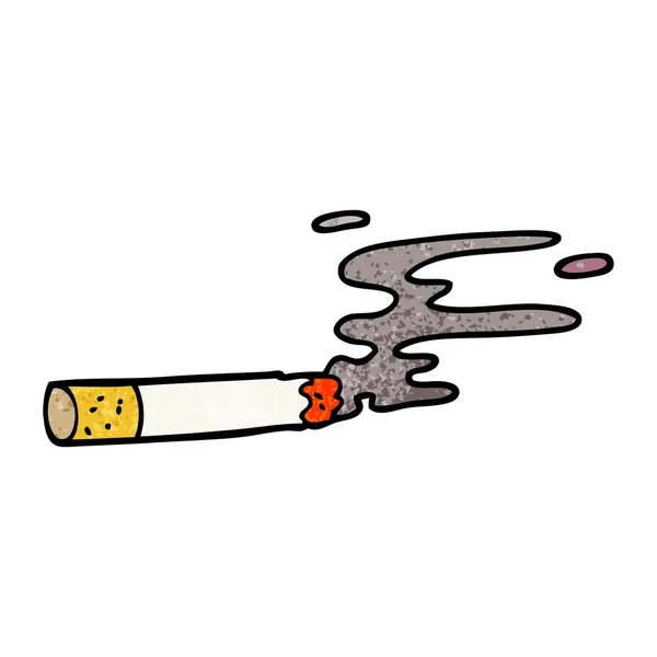 Caricatura Garabato Cigarrillo Sobre Fondo Blanco — Archivo Imágenes Vectoriales