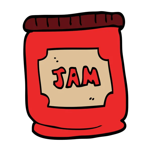 Cartoon Doodle Jam Pot — Stock Vector
