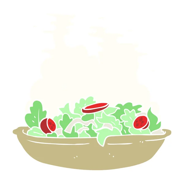 Ilustración Color Plano Ensalada — Vector de stock