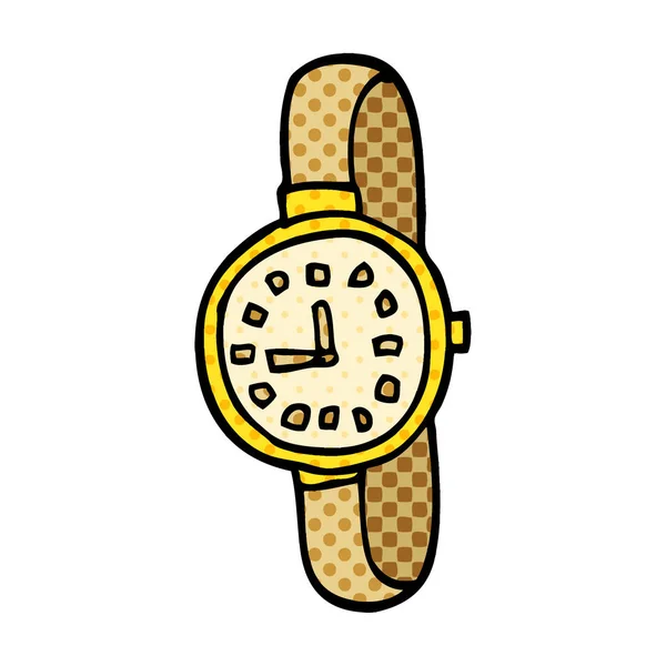 Kreskówka Doodle Zegarek Rękę — Wektor stockowy