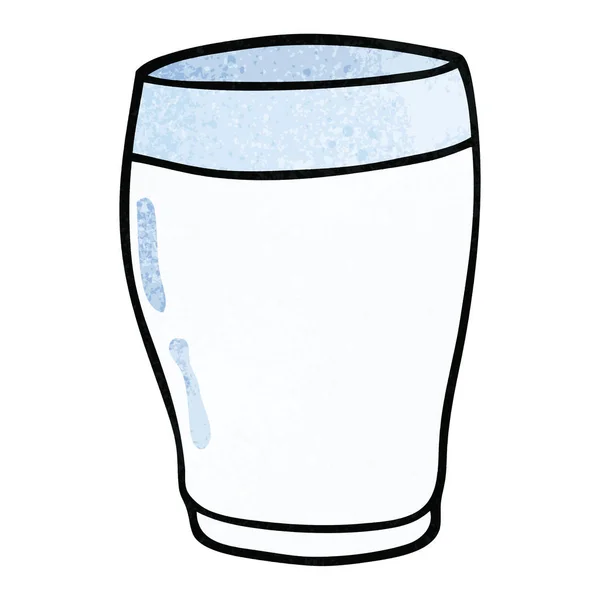 Dessin Animé Doodle Verre Lait — Image vectorielle